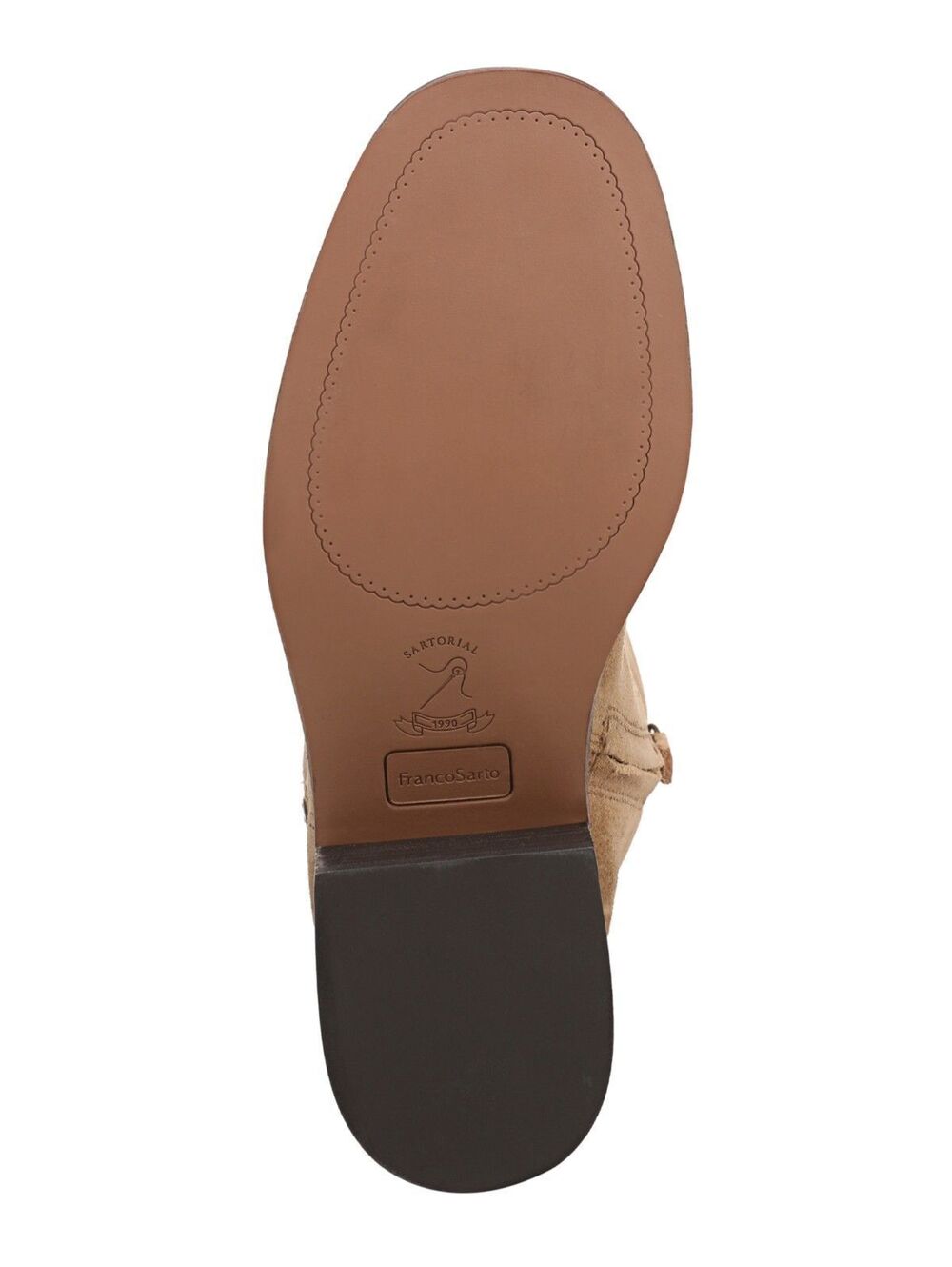 Franco Sarto Niva Suede Round Toe Zip Tall Boots - Toast Brown 6 ($269) - Picture 5 of 6